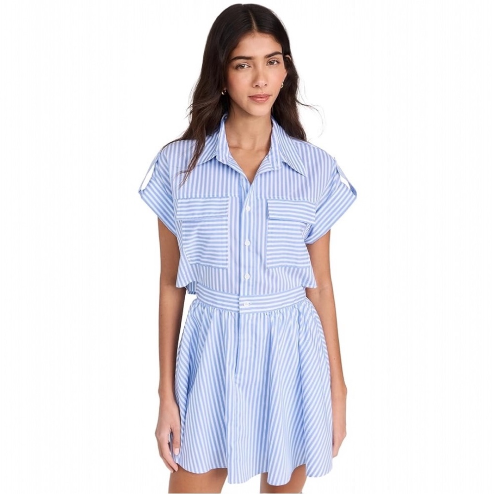 Brand New Women’s o.p.t. Rowe Striped Blue/White Dress Size XS